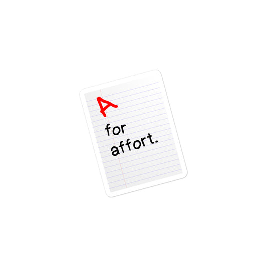 A For Affort Sticker