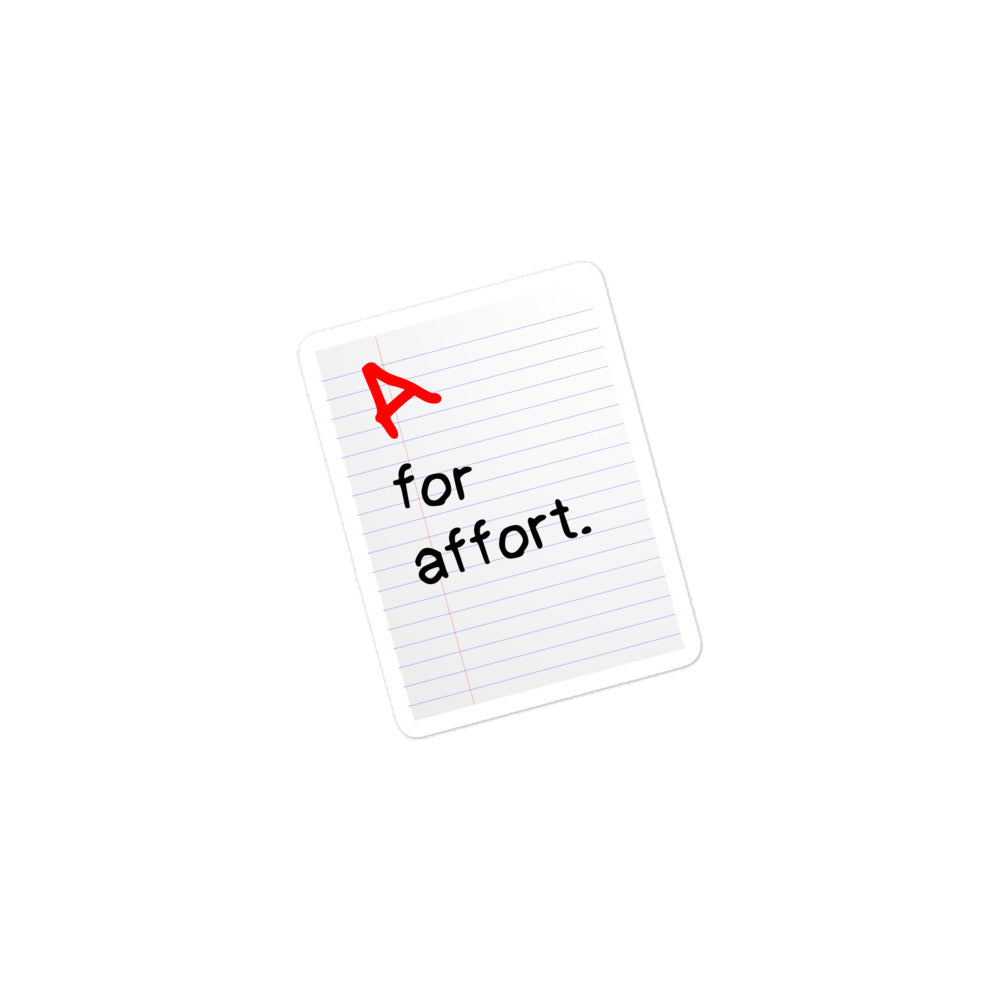 A For Affort Sticker